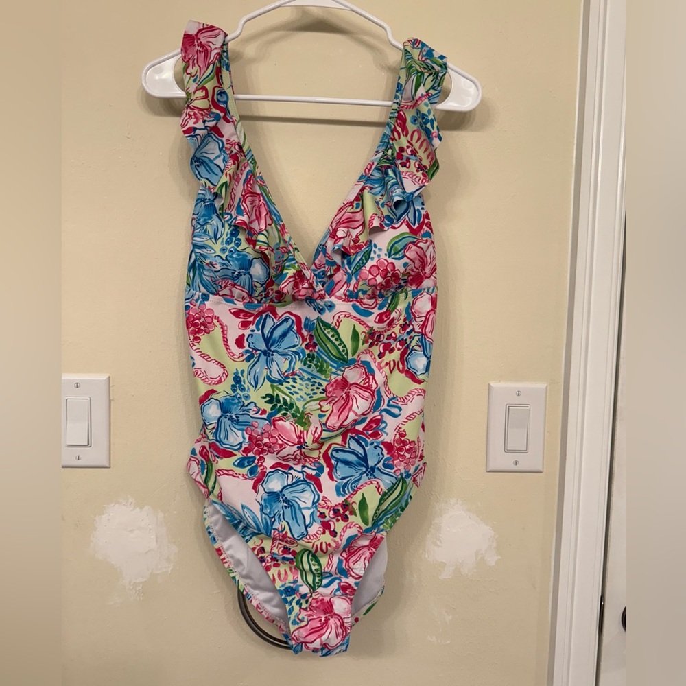 Floral Ruffle One-Piece Swimsuit